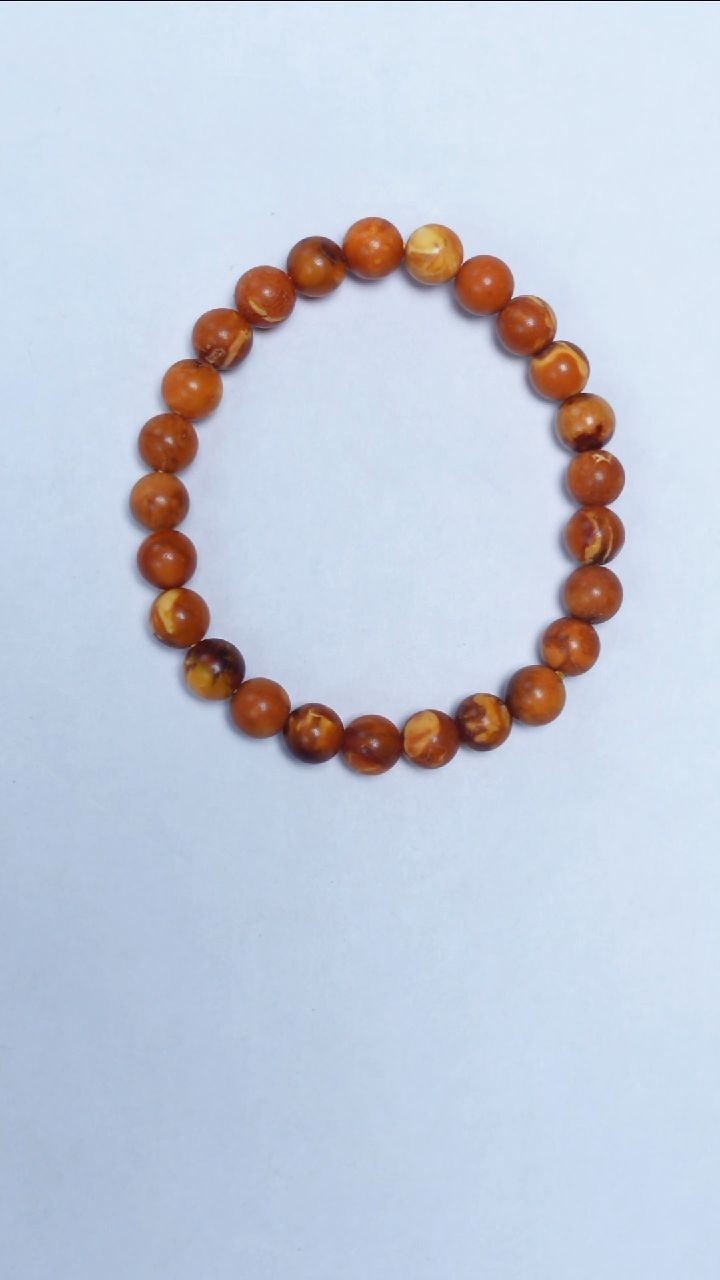 手链蜜蜡未镶嵌w****t橘皮花蜡手串