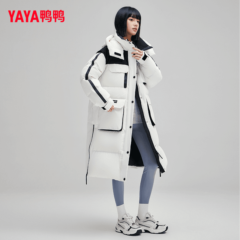 YAYA/鸭鸭冬羽绒服男女长冰壳联名情侣YE3B624442H