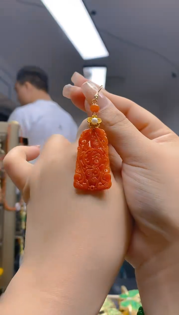 【闪购商品】翡翠耳饰合金285翡翠耳钩一个