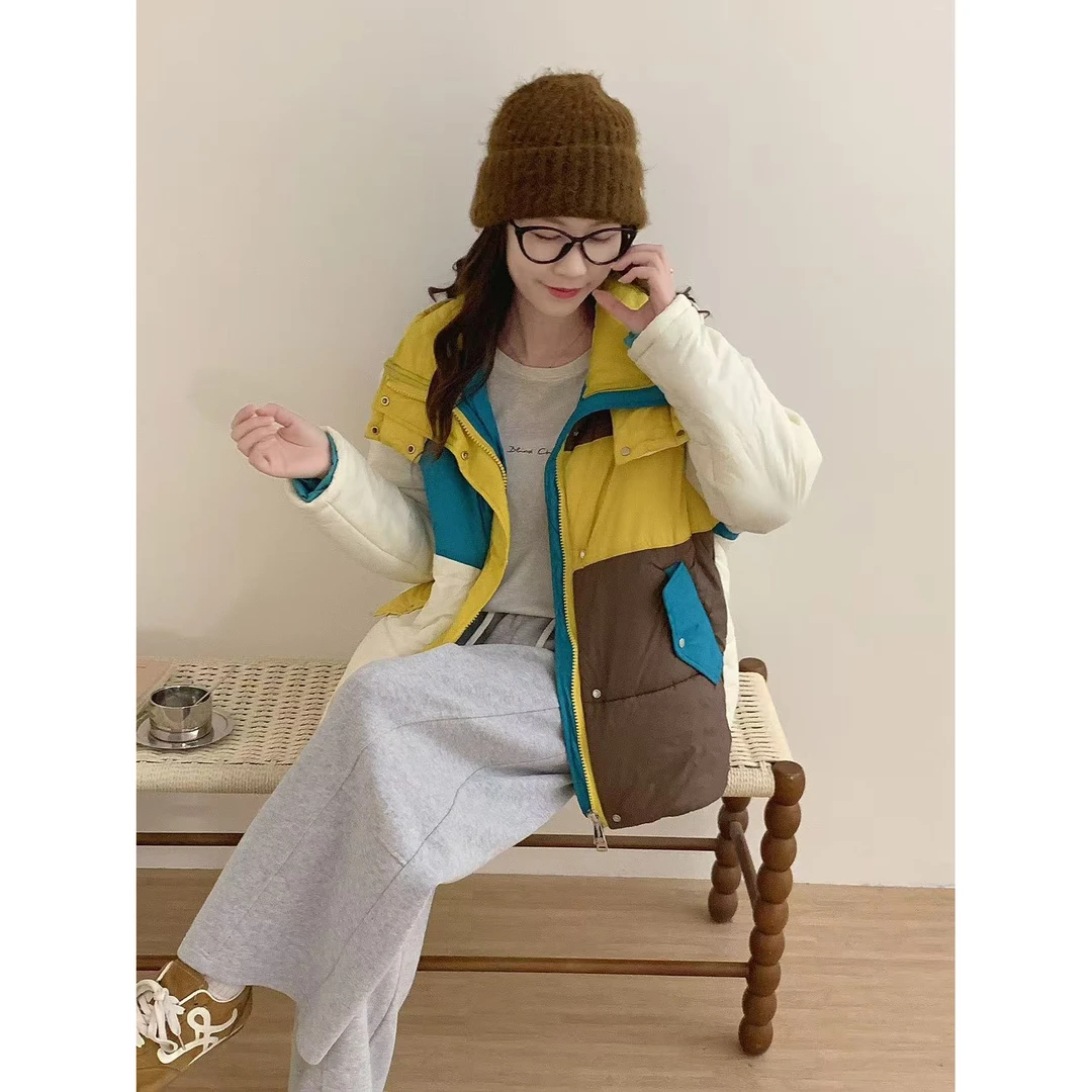 A1401连帽设计感棉服外套