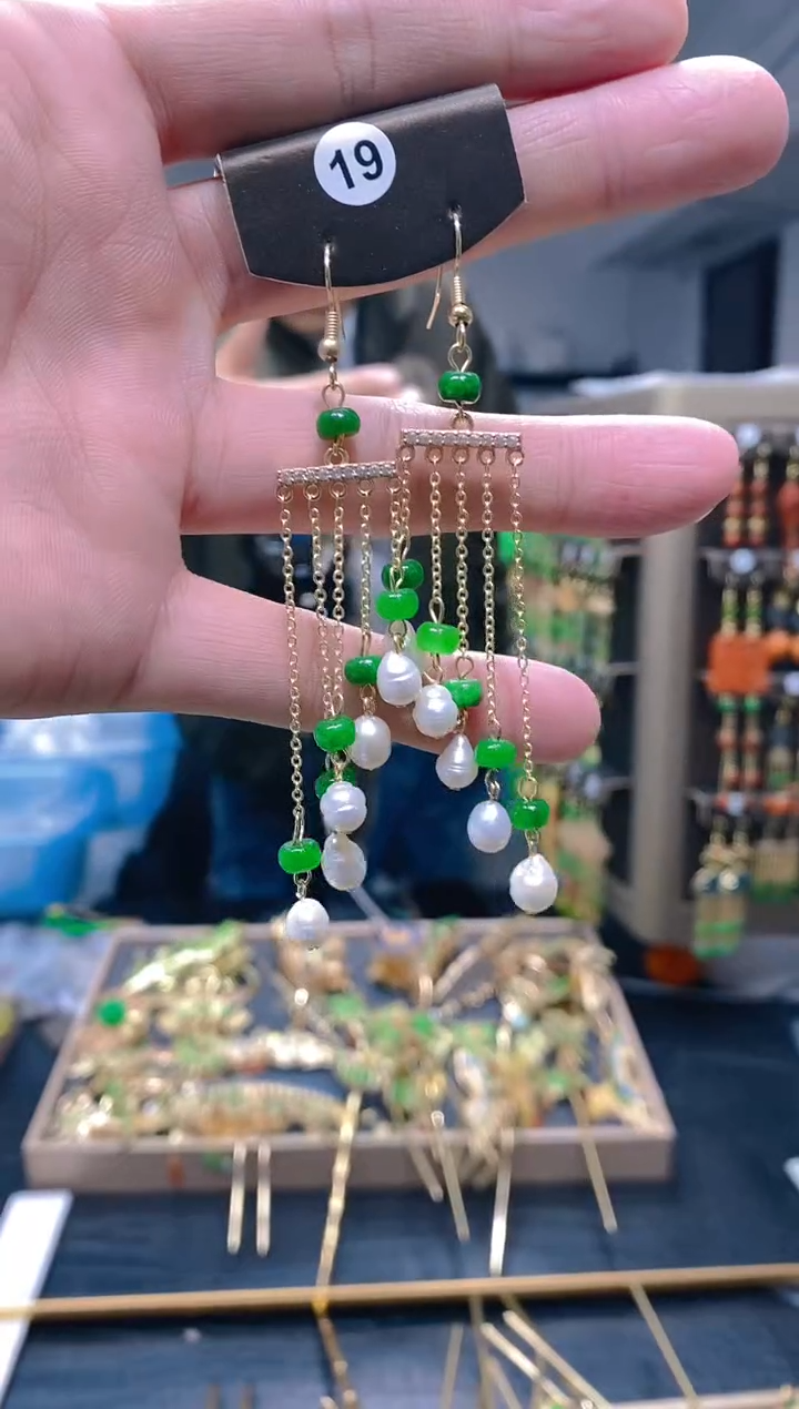 【闪购商品】翡翠耳饰合金118翡翠耳钩