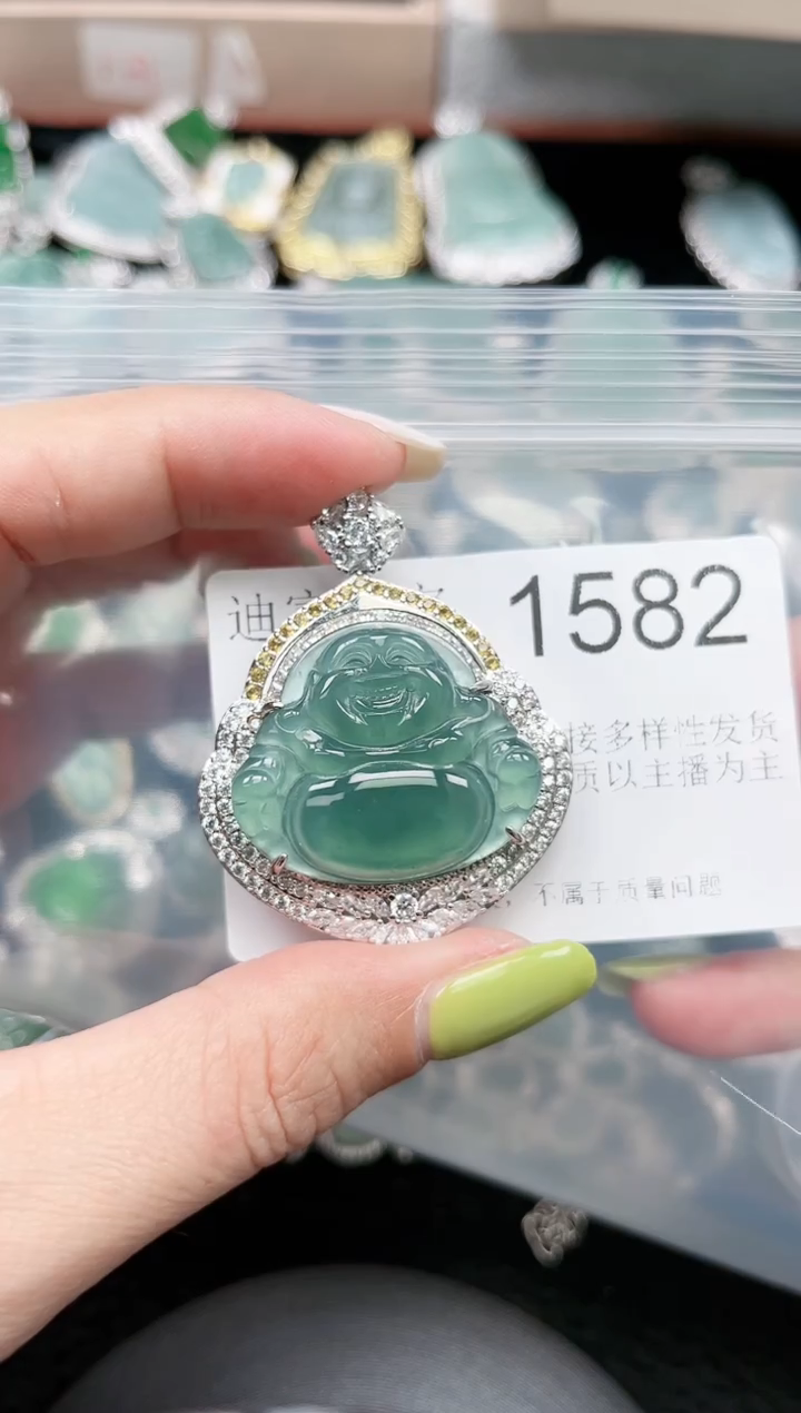 【闪购商品】翡翠颈饰未镶嵌赠皮绳1582