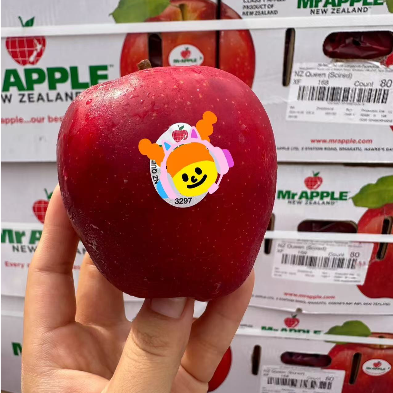 新西兰红玫瑰苹果  脆甜多汁 淡淡的玫瑰花香  10/20颗装