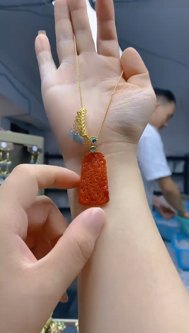 【闪购商品】翡翠耳饰合金0261翡翠锁骨链