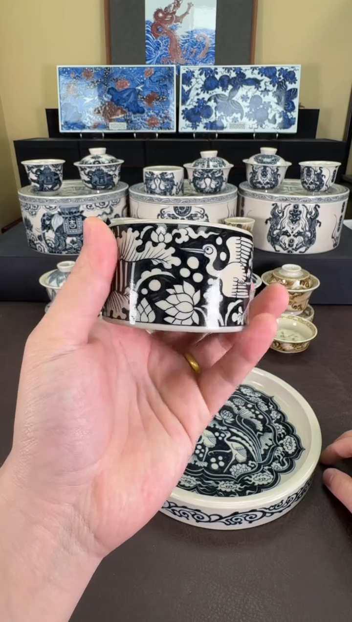 【闪购商品】二号釉一路连科扳指杯