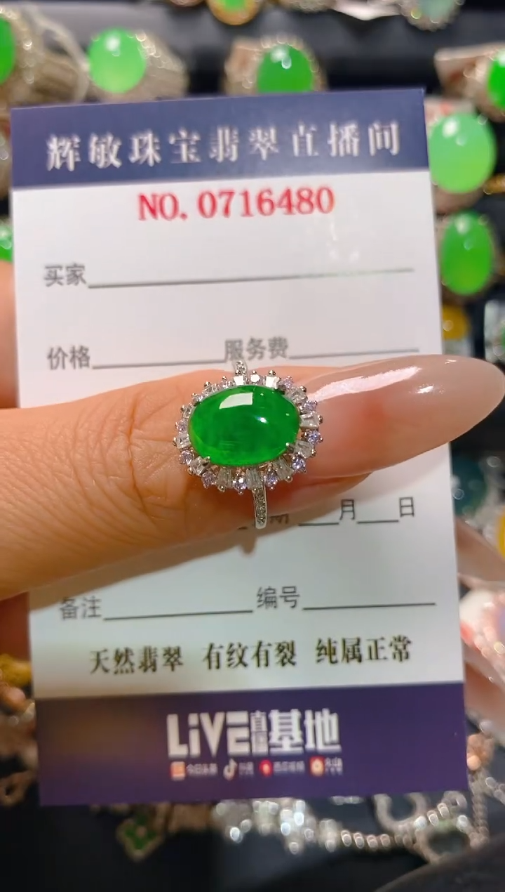 【闪购商品】翡翠耳饰银S925镶嵌天然A货翡翠1