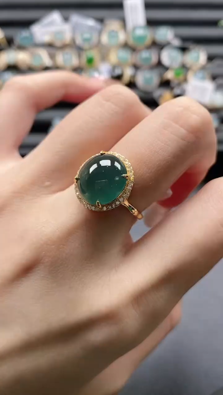 【闪购商品】翡翠戒指银S925镶嵌11111