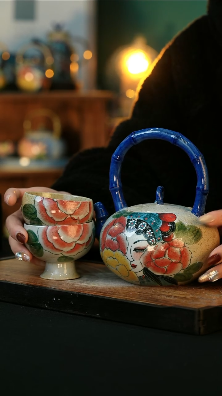 【闪购商品】杯手绘心瓷陶瓷浮力