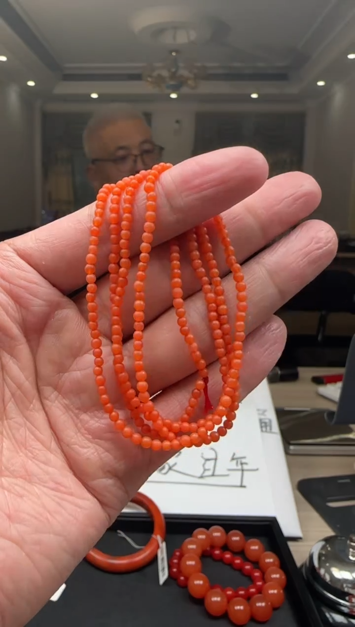 【闪购商品】南红玛瑙2mm保山南多圈圆珠未镶嵌多样性发一件