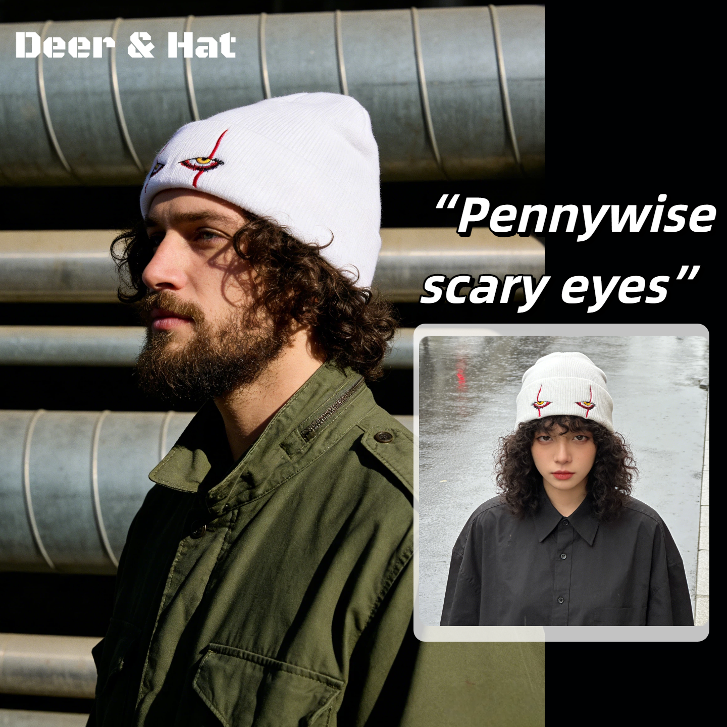 小丑冷帽雪山户外徒步春针织帽美式多巴胺情侣运动旅行冷帽推荐