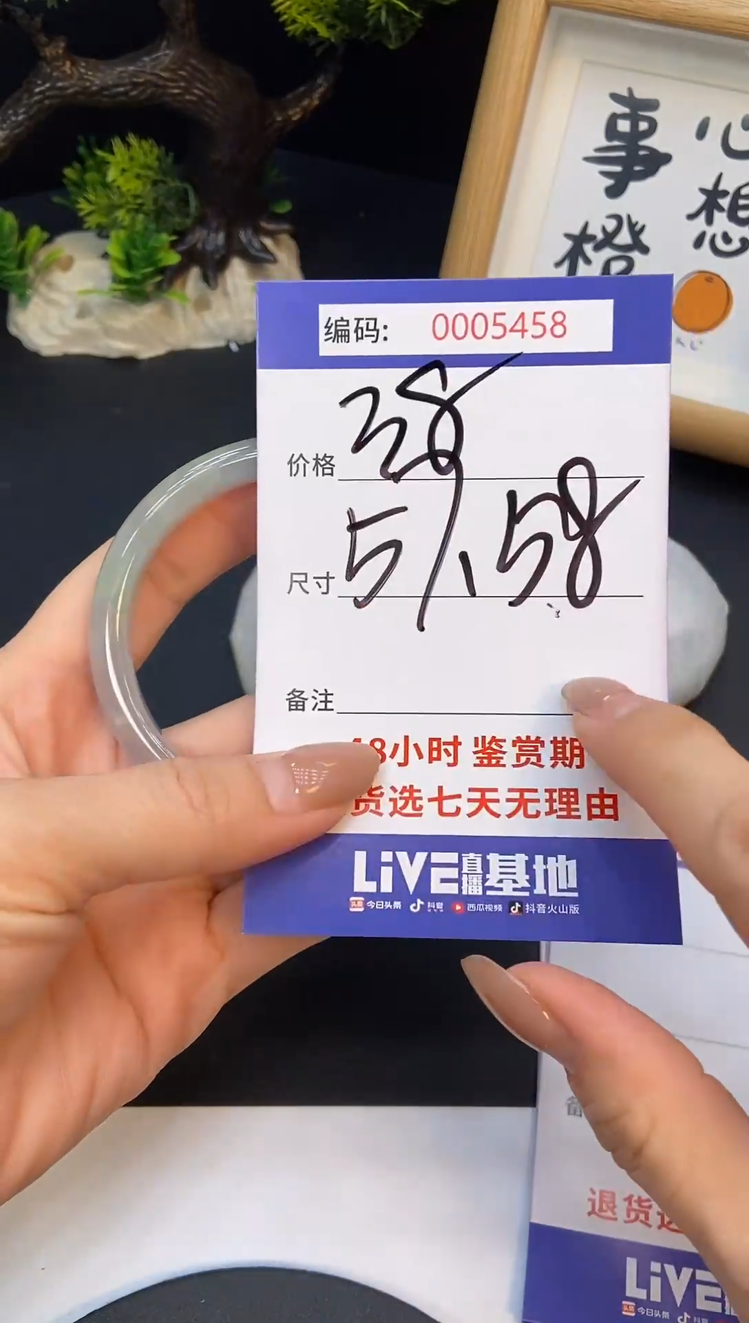 未镶嵌手镯翡翠0005458