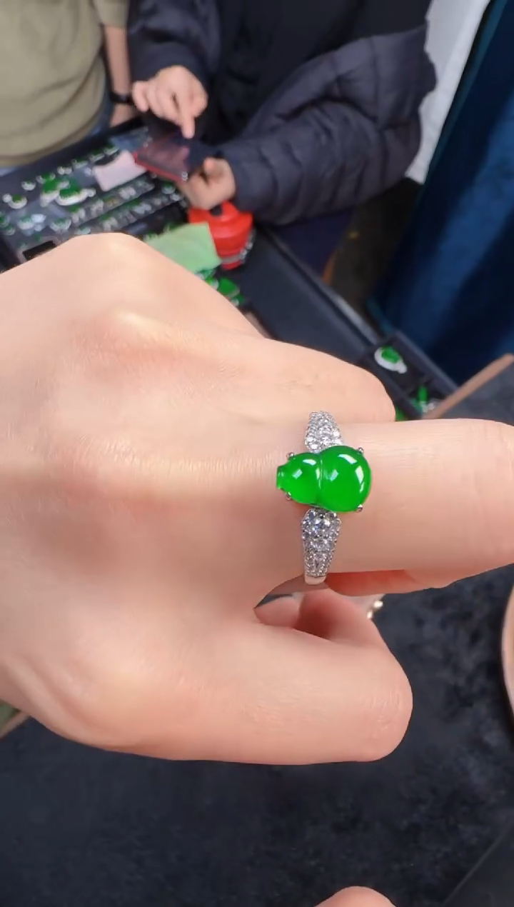 未镶嵌定制翡翠翡翠戒指157