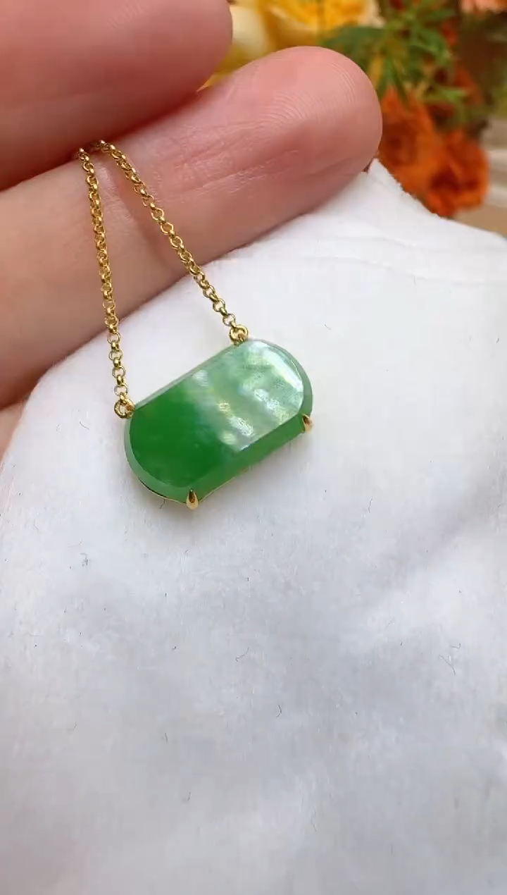 【闪购商品】翡翠套链18K金镶嵌多样性团购发一件