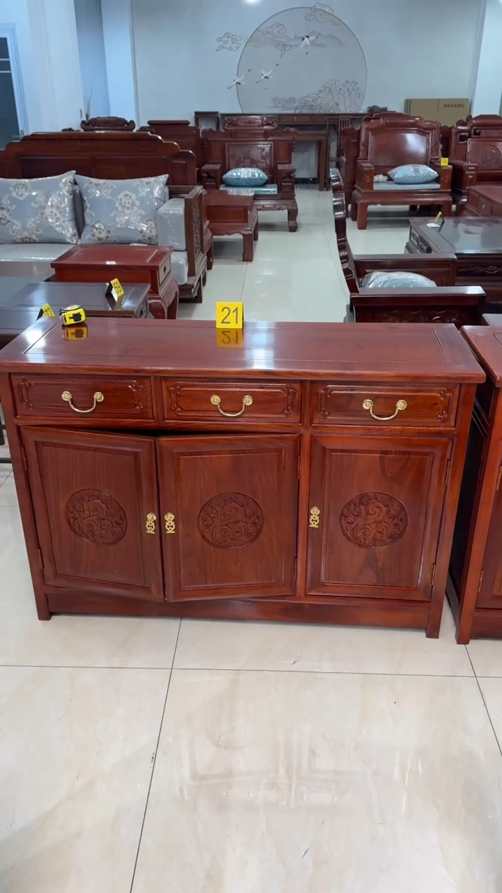 【闪购商品】花梨木类书柜刺猬餐边柜118*40*80