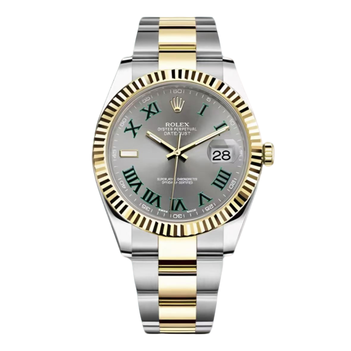 99新 Rolex/劳力士 日志系列/116333全套/表径41/间金灰/机械