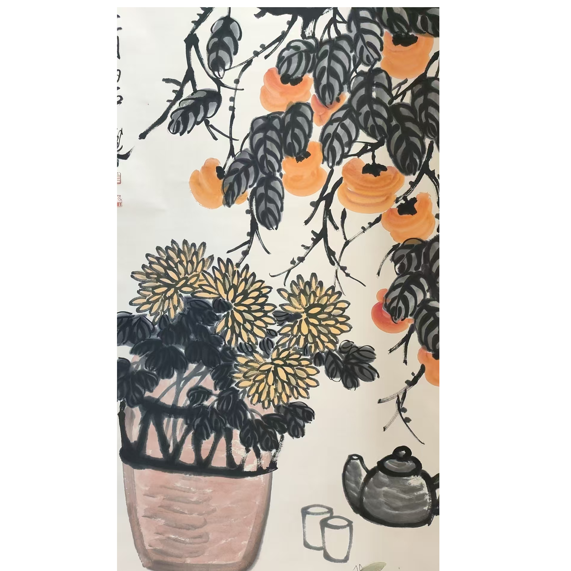 齐      花鸟立轴138/67