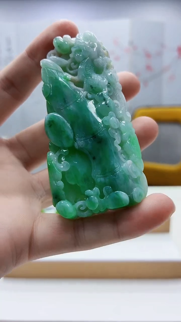 未镶嵌定制翡翠5145bb-毛货挂件33