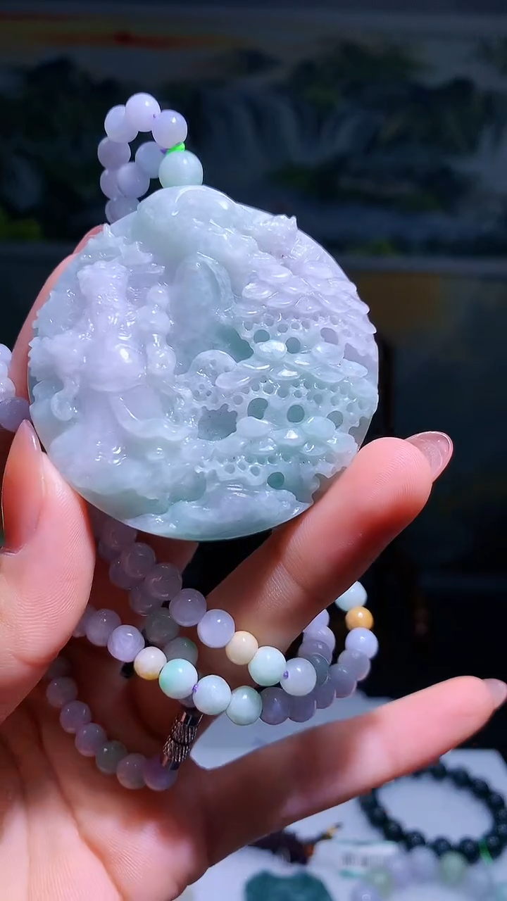 【闪购商品】定制翡翠未镶嵌1007hm-毛货挂件