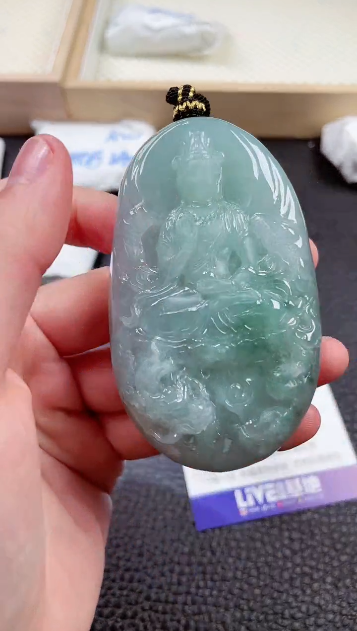 【闪购商品】翡翠颈饰未镶嵌00002279御龙观音