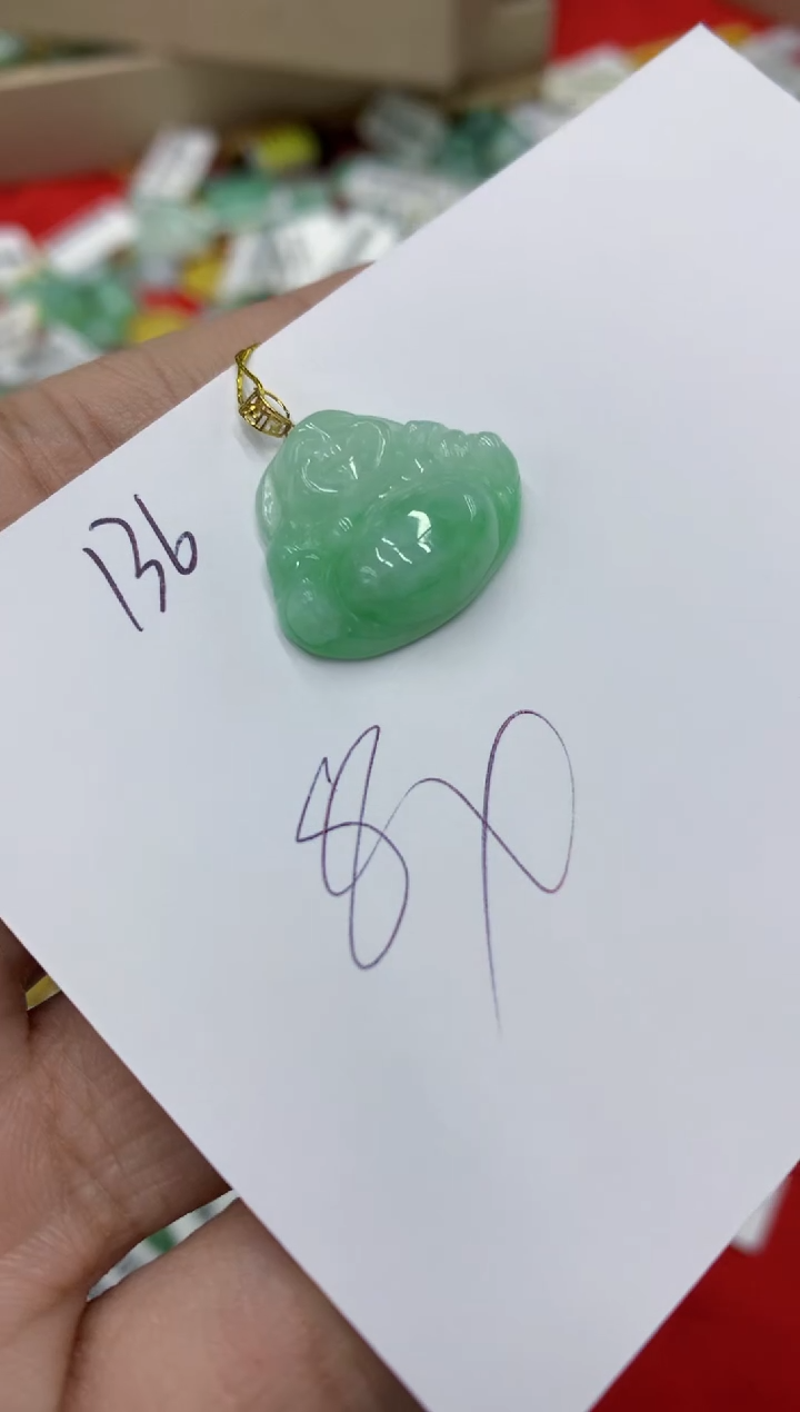 翡翠18K金镶嵌颈饰号链接111111111