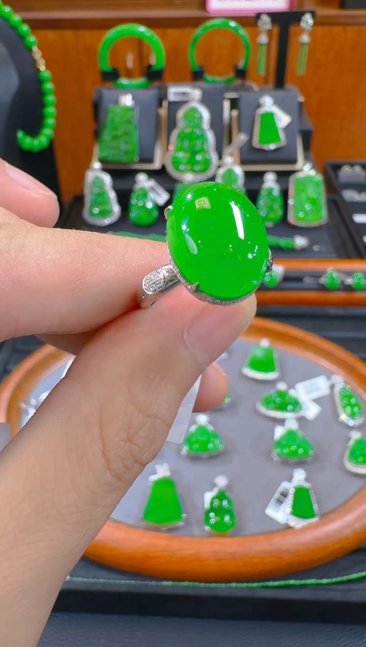 未镶嵌戒指翡翠A****a天然A货翡翠