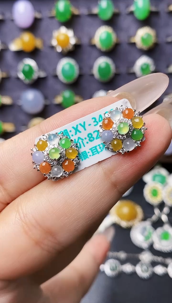 银S925镶嵌戒指翡翠1563