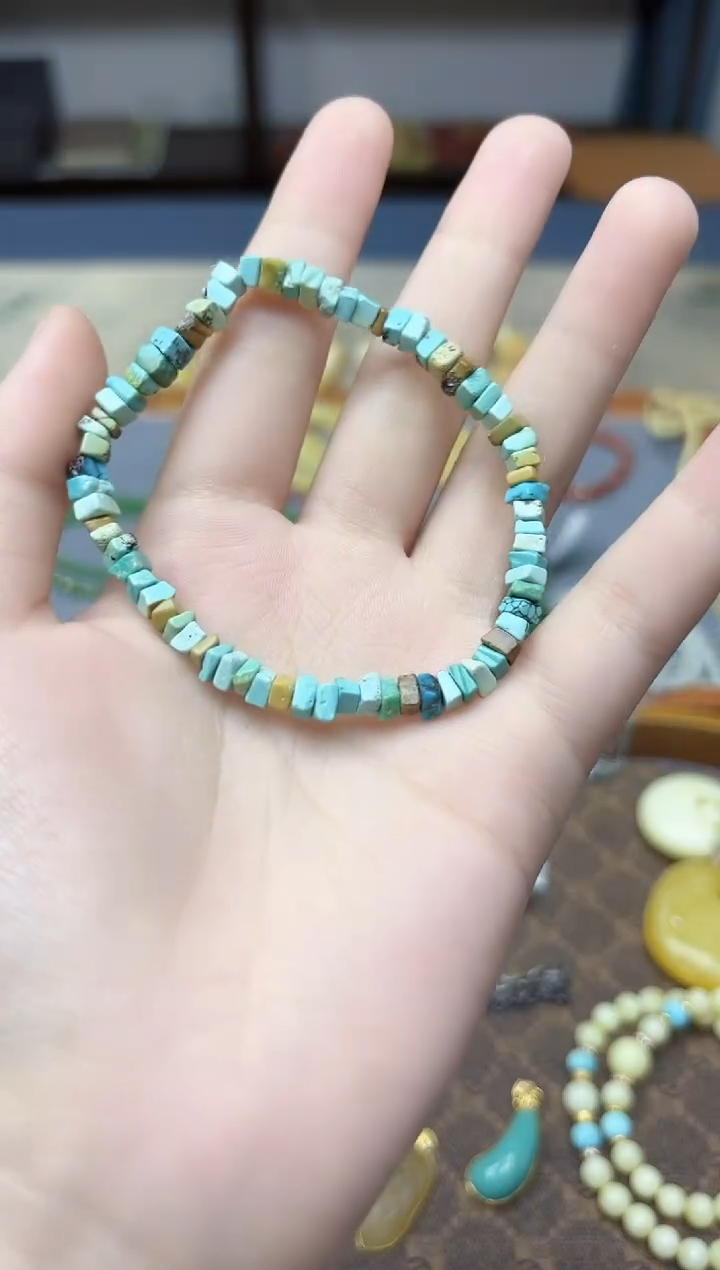 未镶嵌绿松石挂件松石随型手串SH