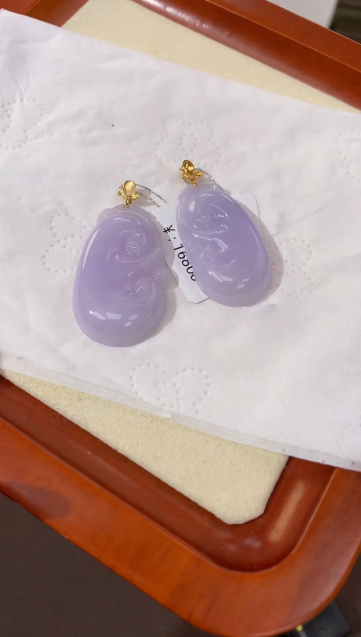 【闪购商品】翡翠颈饰18K金镶嵌天然缅甸a货翡翠多样性发其一