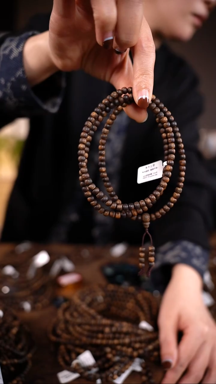 沉香手串【沉水浮】5mm精工老型多圈手串棋楠沉香多圈