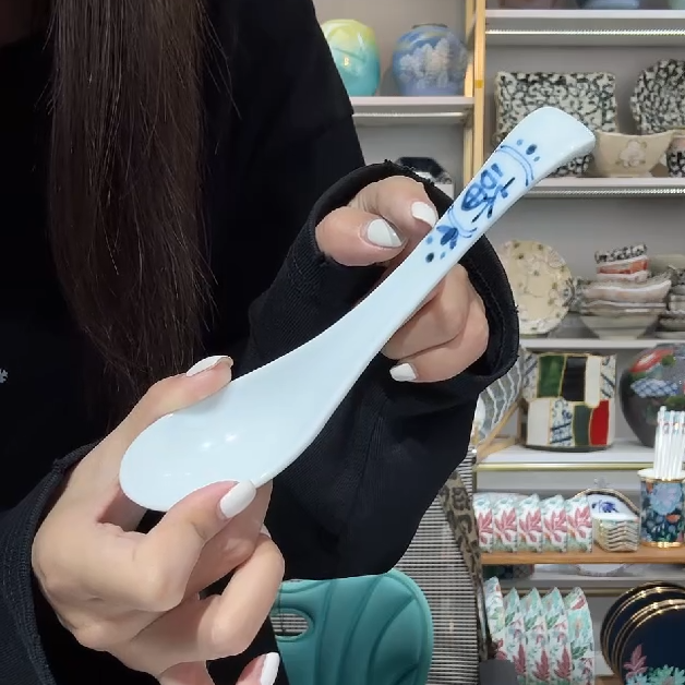 春节必买【2支】日本进口美浓烧汤匙勺子-福文字