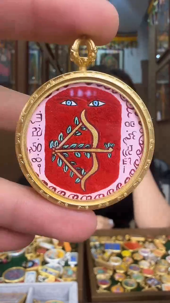 吊坠作明佛母-热贡纯手绘唐卡