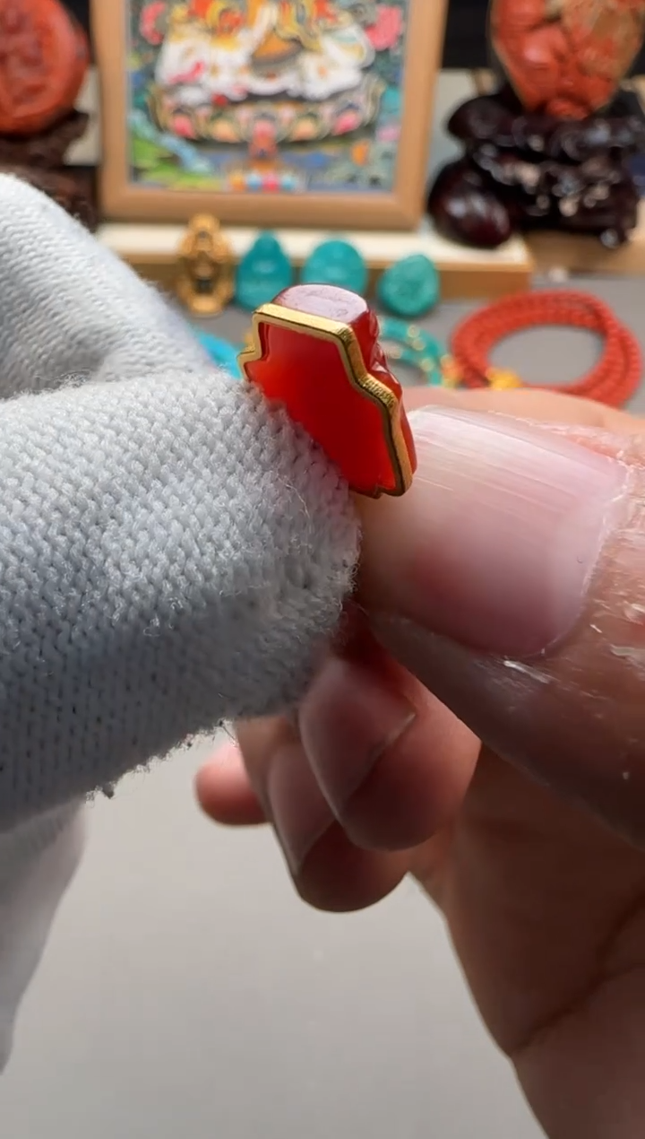 【闪购商品】南红玛瑙配饰配饰18K金镶嵌配饰配饰