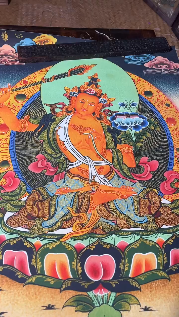 卷轴画菊菊唐卡tk