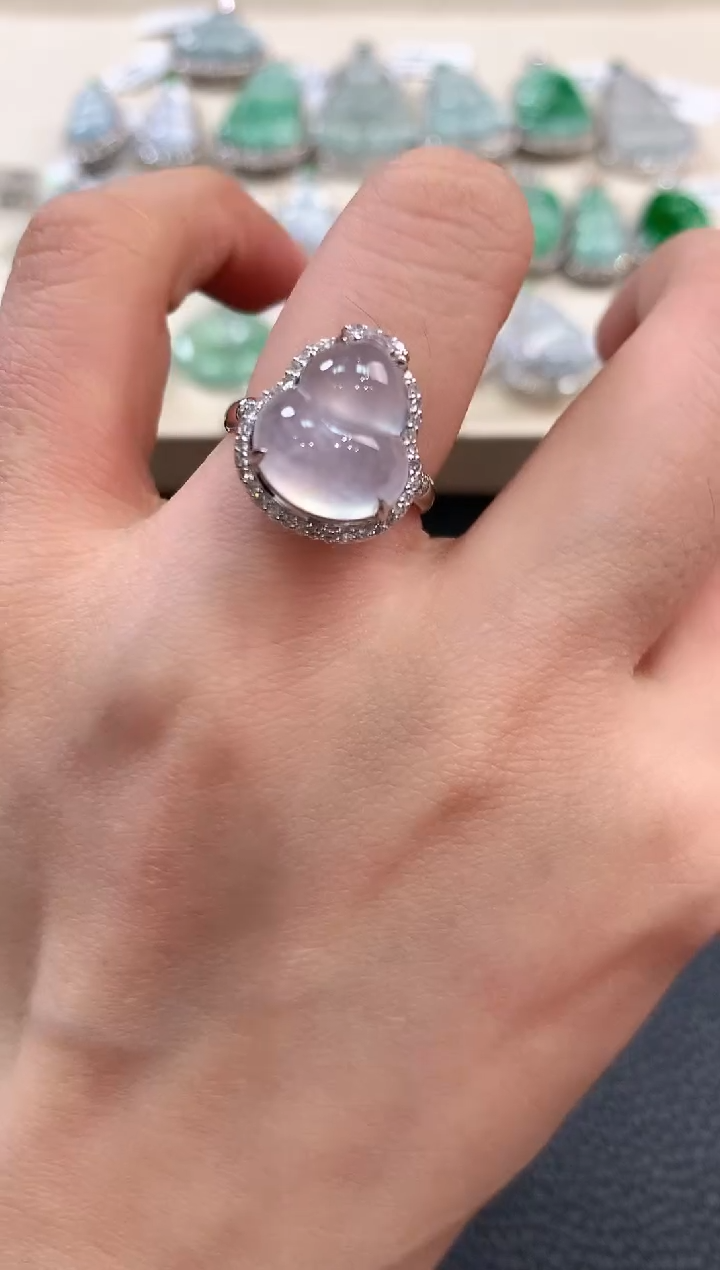 【闪购商品】翡翠戒指18K金镶嵌n69       