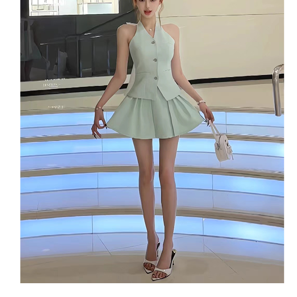 婉君【露背蝴蝶】夏季新款高级感气质上衣裙裤套装LWJ24B2TZ1175