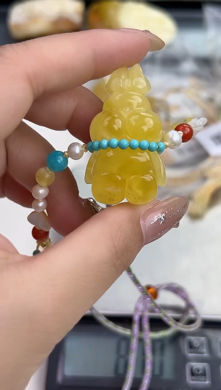 裸石琥珀未镶嵌天然琥珀蜜蜡吊坠