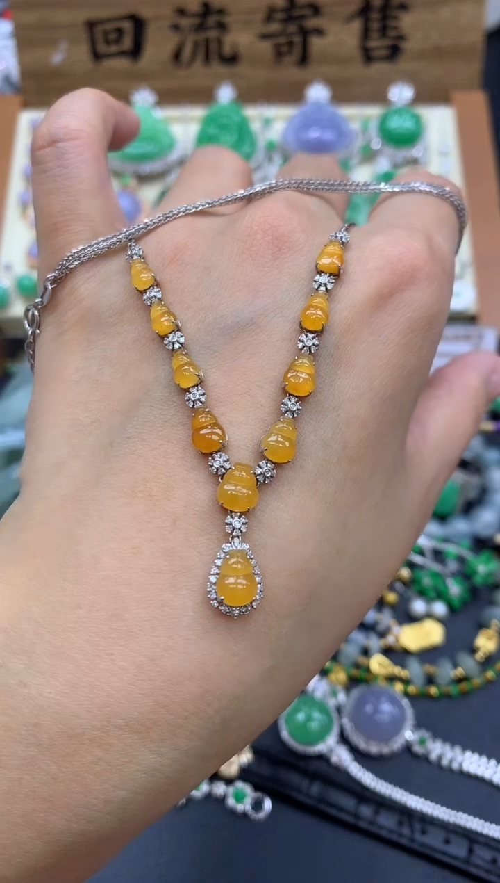 【闪购商品】翡翠颈饰18K金镶嵌416-中国好珍宝