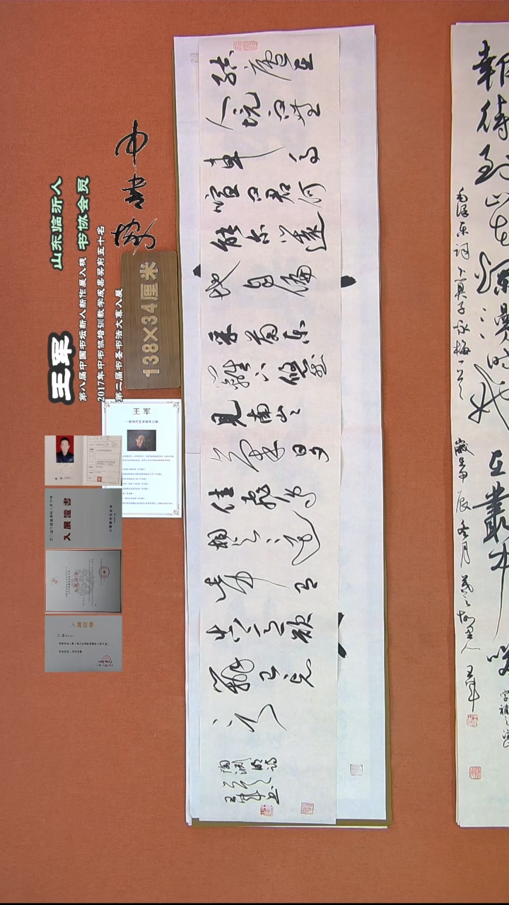 【闪购商品】书法217王军书法作品138*23