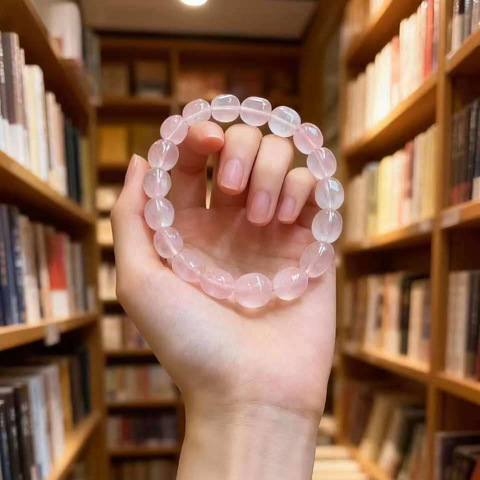【唐唐甄选】天然马达加斯加冰块珠粉水晶单圈手链（多样性发其一）