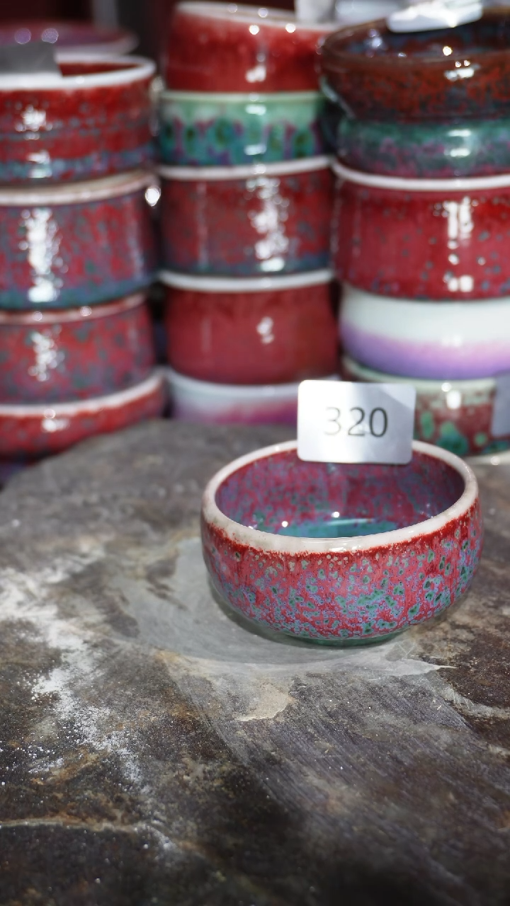 摆件陶精品窑变钧瓷茶器