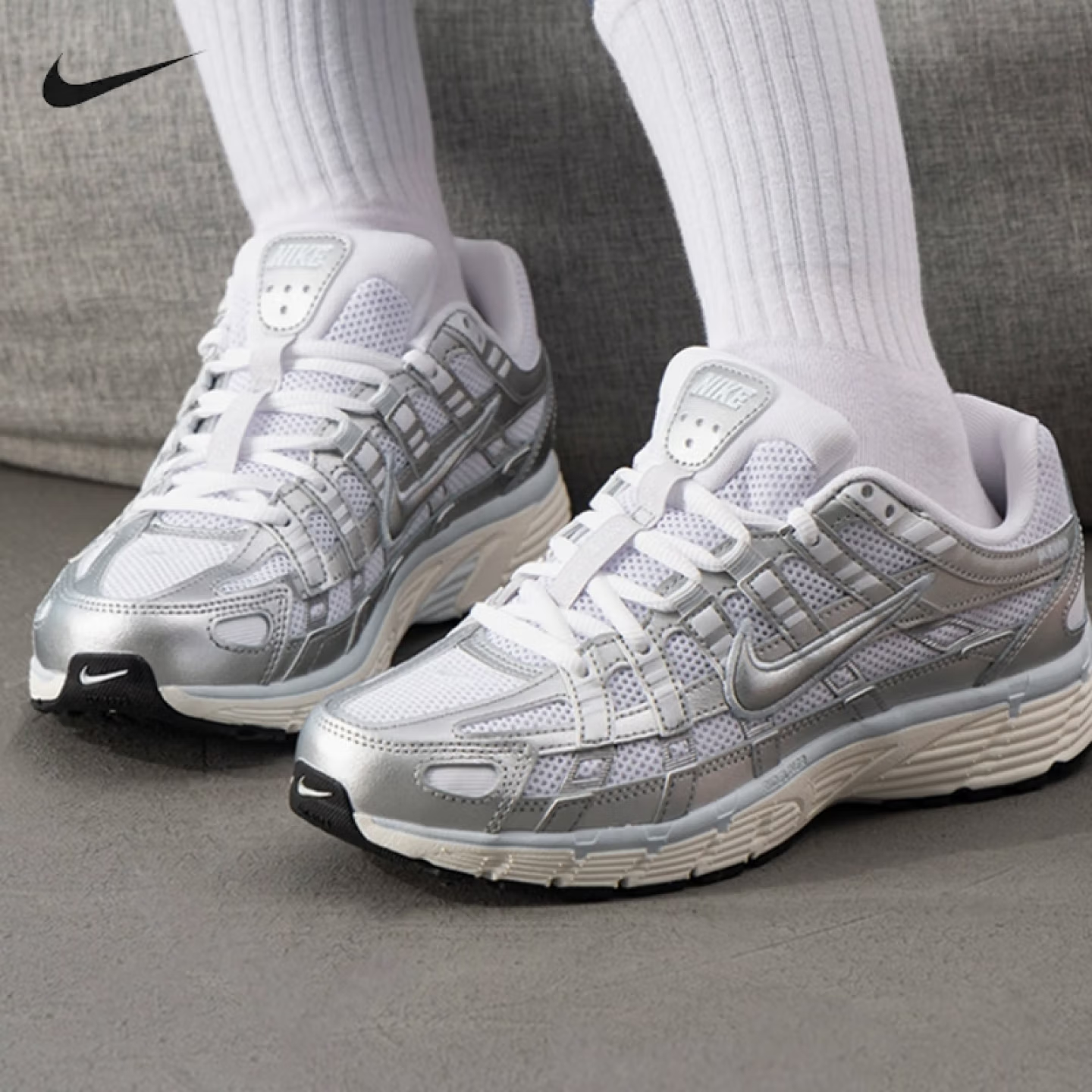NIKE/耐克新款运动鞋P-6000老爹鞋减震跑步鞋轻便休闲鞋BV1021106