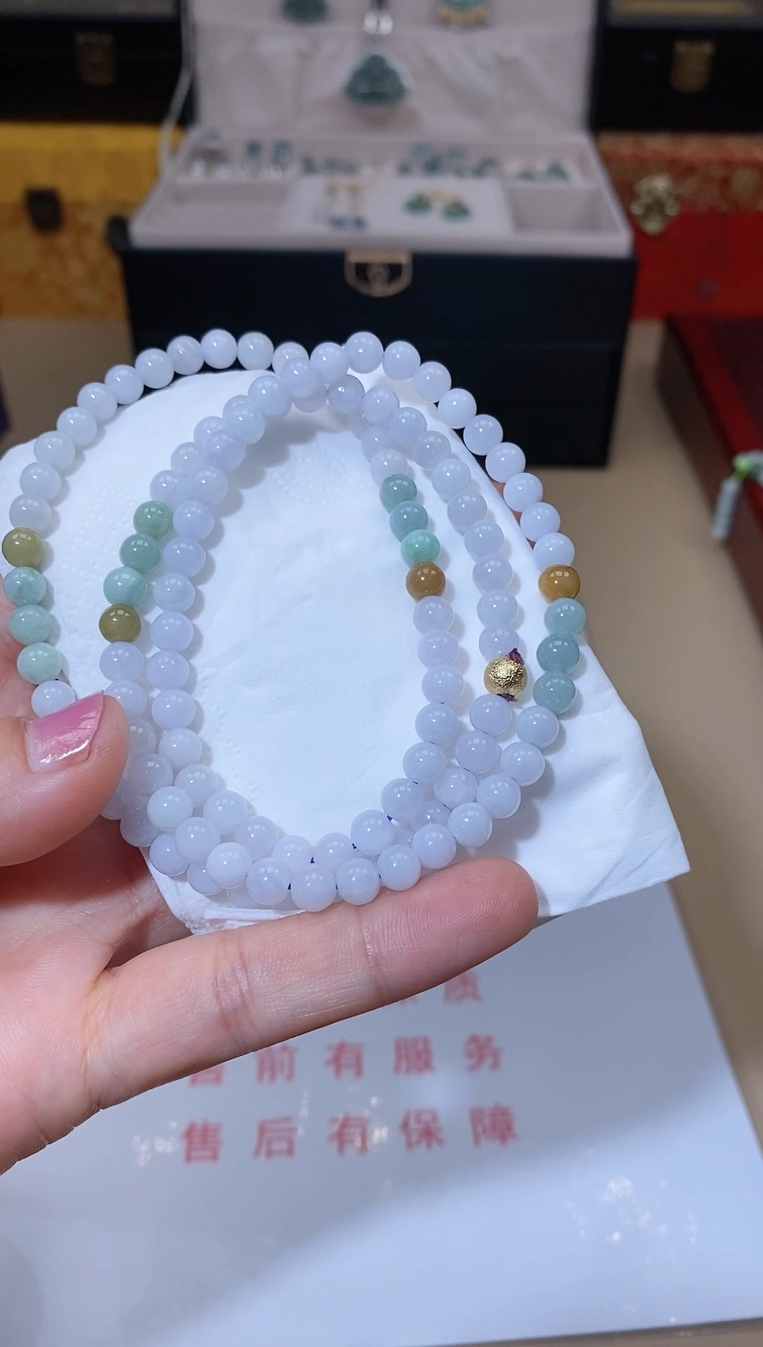 【闪购商品】翡翠颈饰未镶嵌天然A货翡翠珠链
