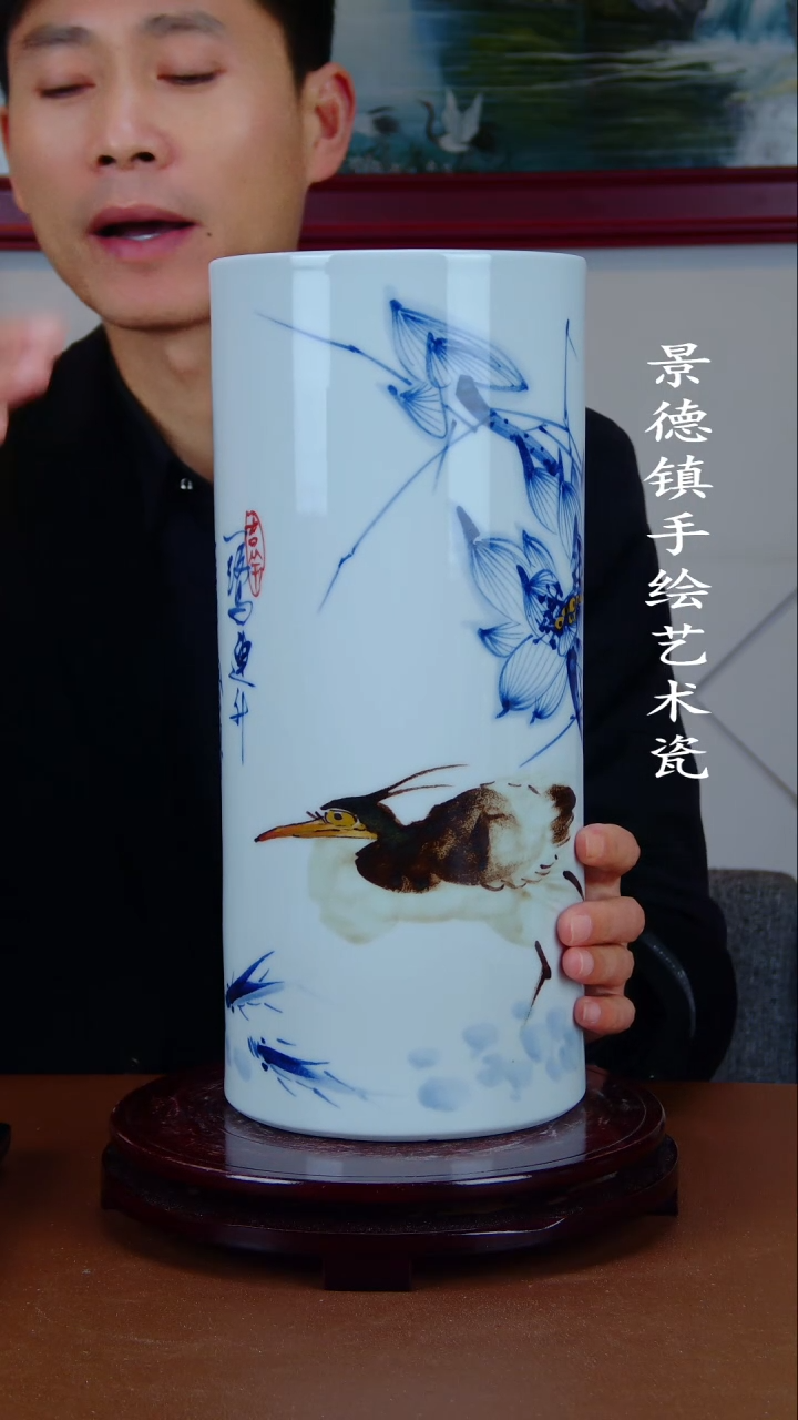 瓶景德镇手工手绘陶瓷摆件16