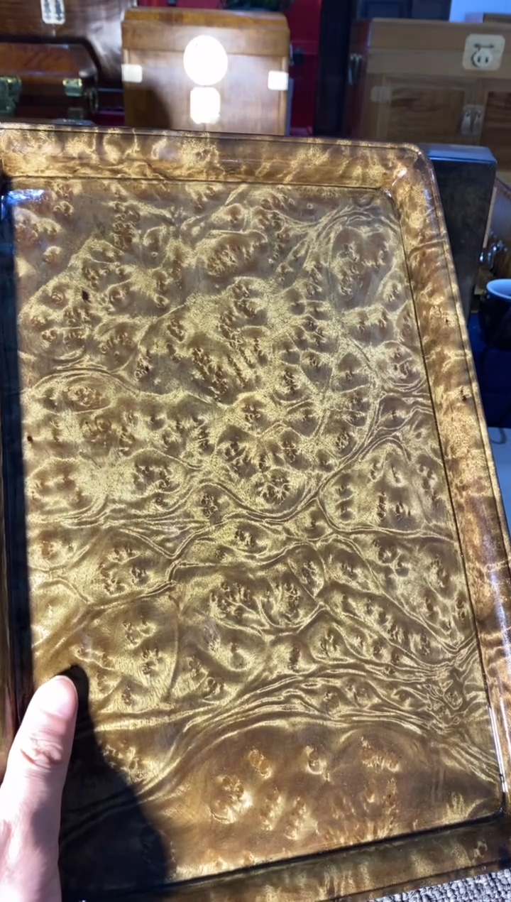 【闪购商品】金丝楠木艺阴沉文承盘F3