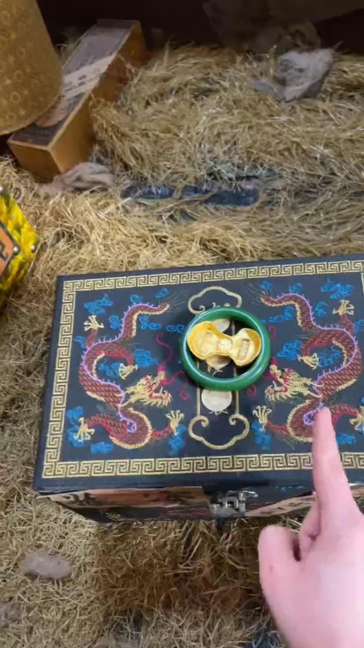 木摆件高端精美蓝龙刺绣盒一件链接