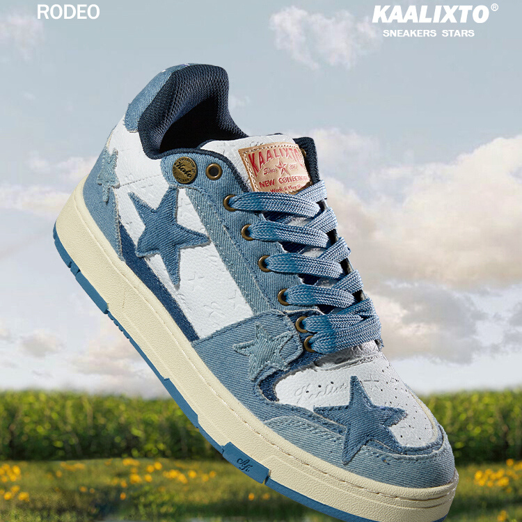 Kaalixto国潮正品小众星星鞋春秋休闲百搭牛仔板鞋男女同款