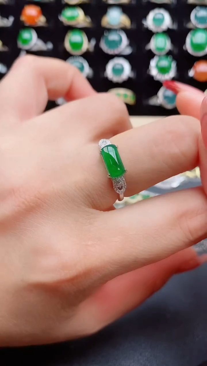 【闪购商品】翡翠戒指银S925镶嵌321321