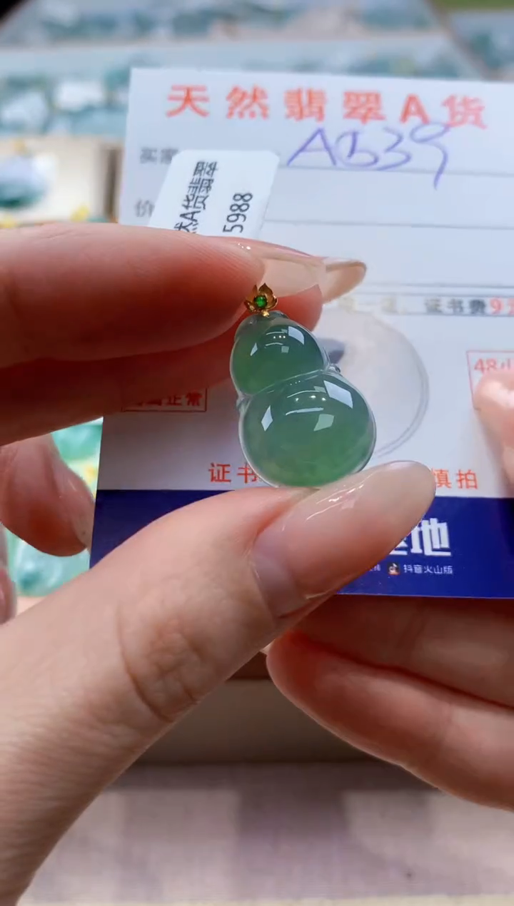 颈饰未镶嵌翡翠天然翡翠挂件 