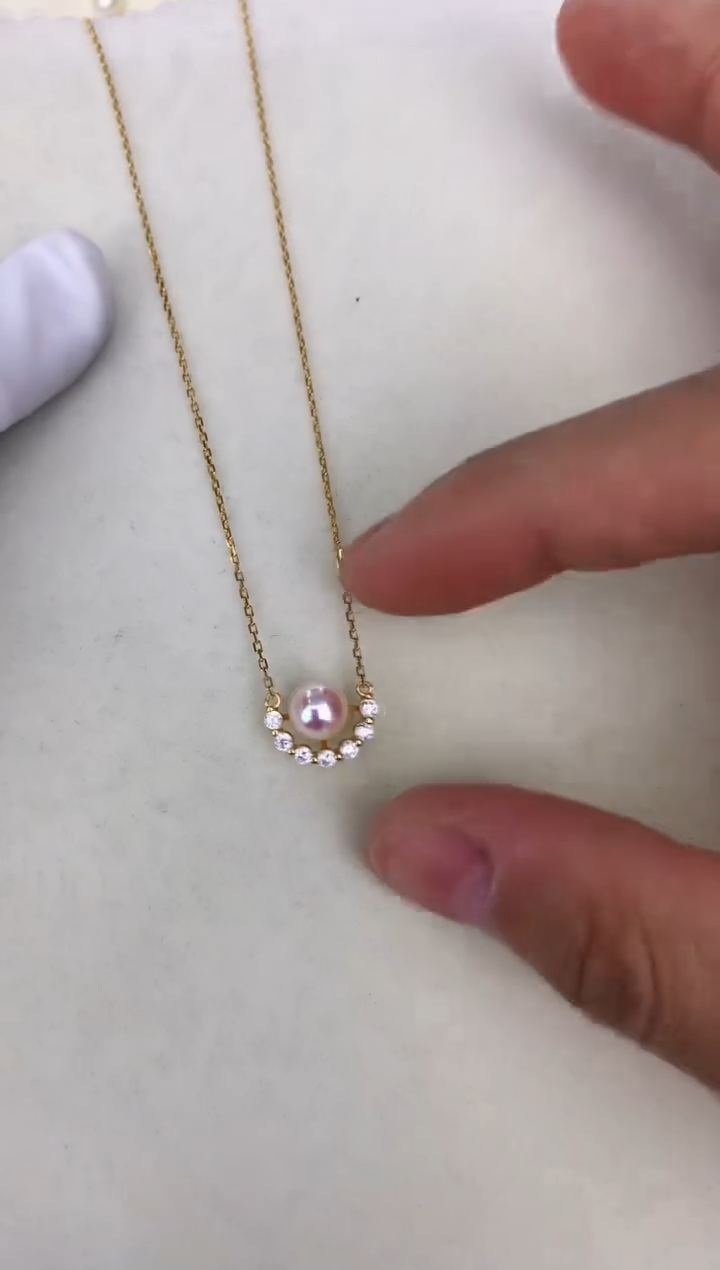 银S925镶嵌DA海水珍珠 GD052 吊坠