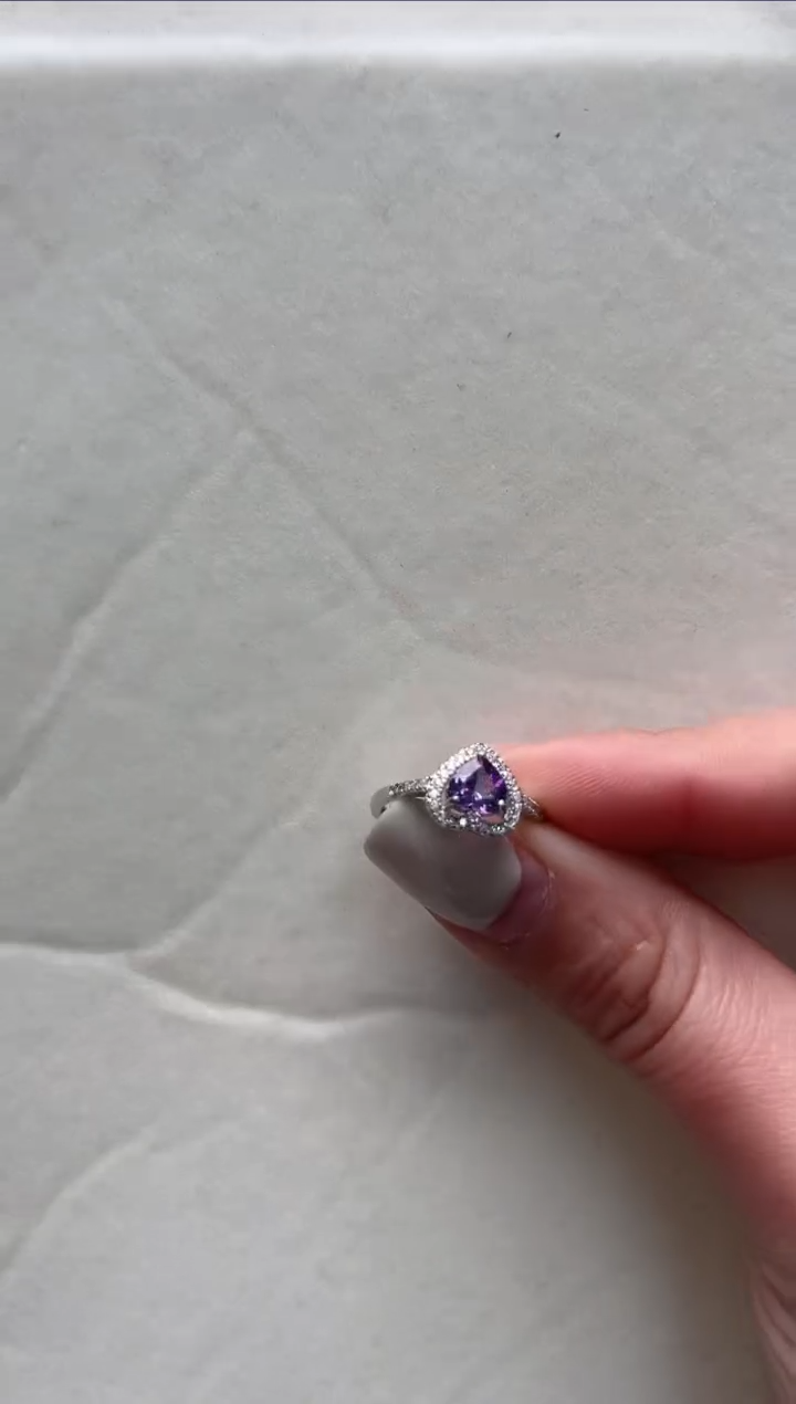 【闪购商品】水晶戒指银S925镶嵌aj2715戒指